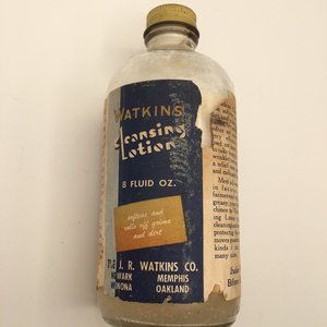 Vintage Watkins Cleansing lotion bottle